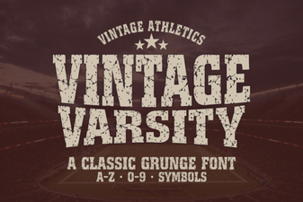 Vintage Varsity Fonts for Creative Projects